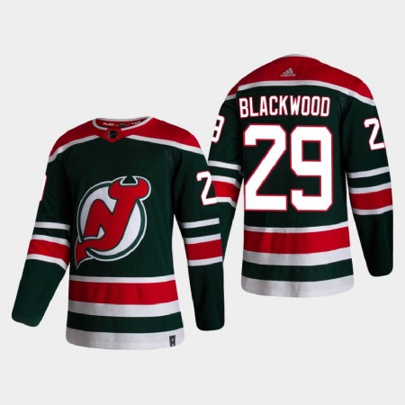 Pánské Hokejový Dres New Jersey Devils Dresy Mackenzie Blackwood 29 2020-21 Reverse Retro Authentic